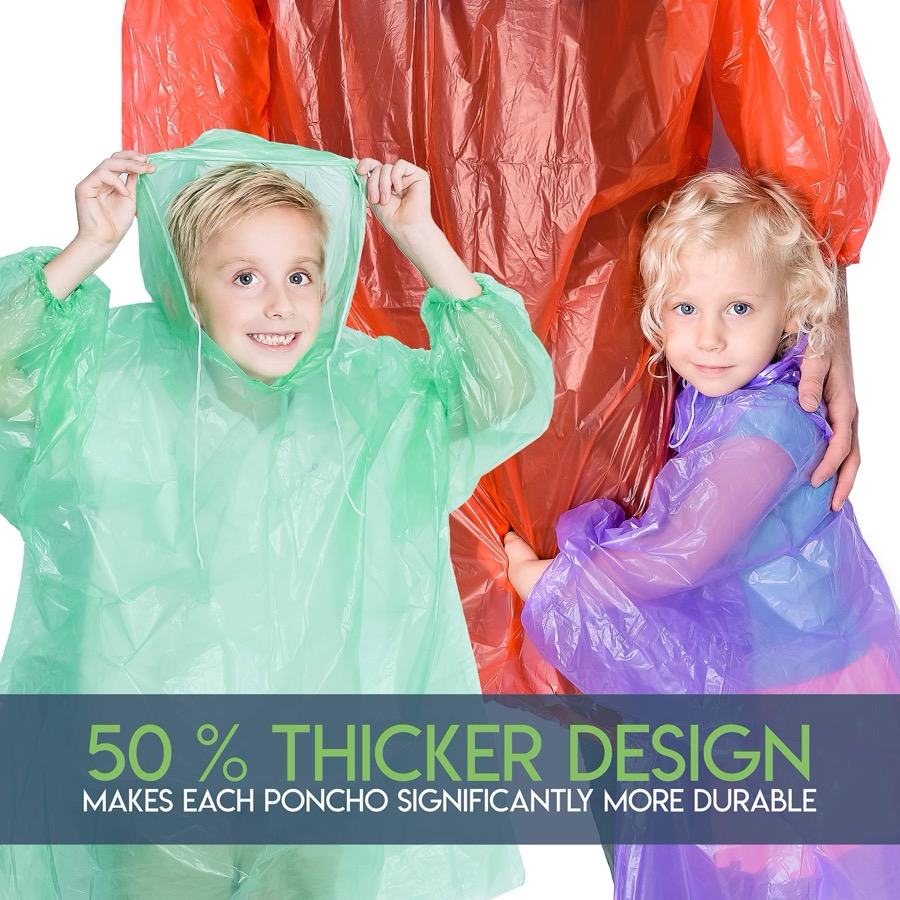 Disposable Rain Ponchos (10-pack)